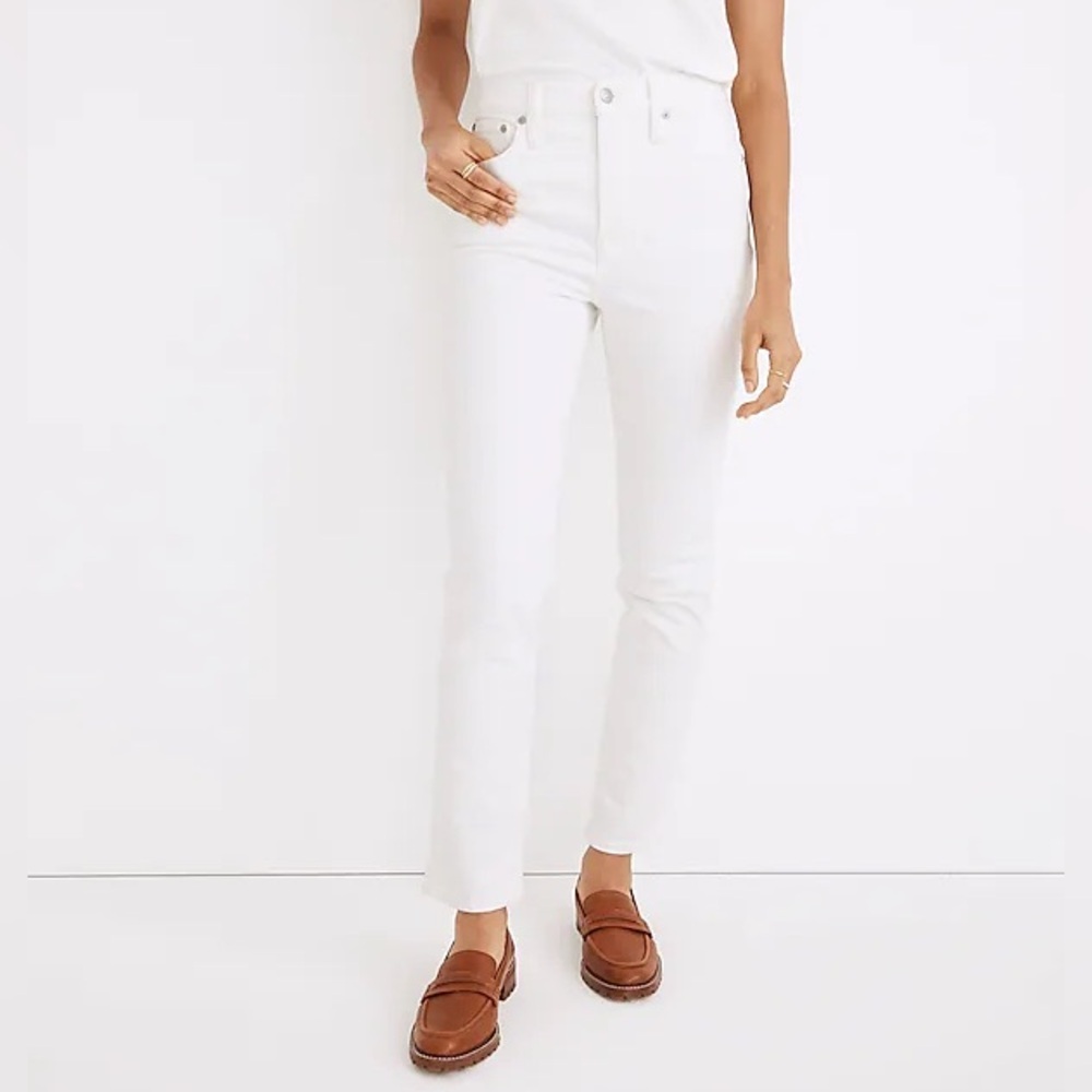 NWT Madewell The Perfect Jean, Tile White, high rise. Sz 33